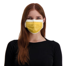 Lataa kuva Galleria-katseluun, Kirurginen kasvomaski Type IIR Keltainen henkilön päällä